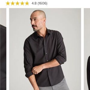 Men's UNTUCKit Black Long-Sleeve Button-Up Shirt